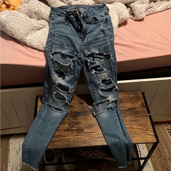 6 pair of American eagle jeans size 0-2 Size 1 kancan size 1 indigo rein jeans. - Picture 4 of 9